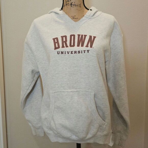 Brown Universirt Vintage Hoodie Size XL - Picture 1 of 6